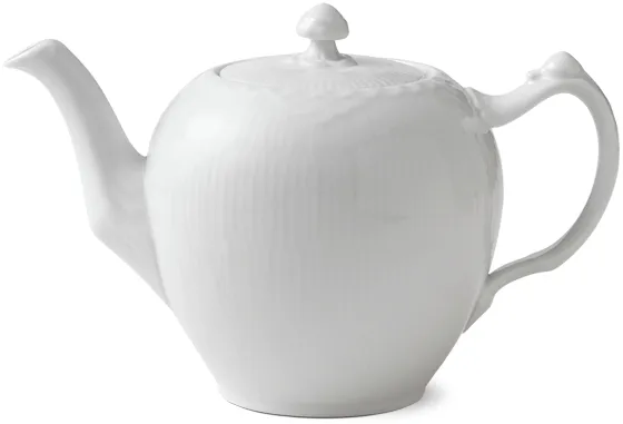 Royal Copenhagen Hvit Halvblonde tekanne med lokk - 100 cl